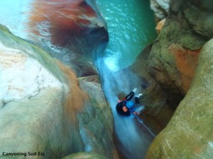 Canyoning du Riolan proche de Castellane et Nice.